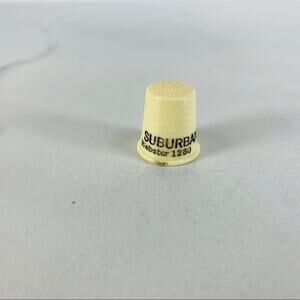 Vintage Suburban Cleaners Cream Plastic Thimble